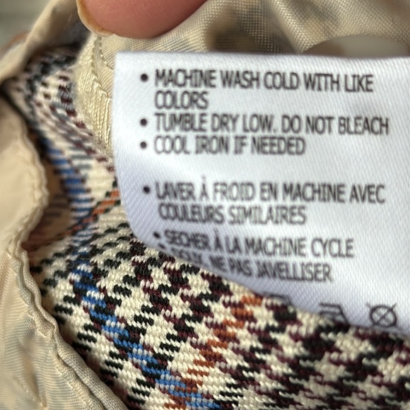 By Anthropologie Malcolm Plaid Tapered Trousers Size 4 - Picture 14 of 14